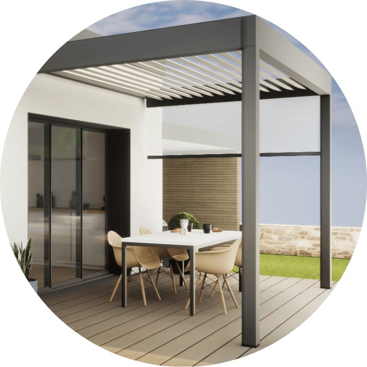 pergola bioclimatique rond